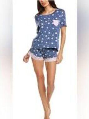 Honeydew Women's Pajama Set Shorts/ Shortsleeve Top Medium NWT